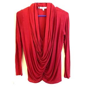 Jennifer Lopez Long Sleeve Wrap Top